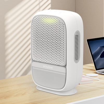 1.2L Ultra Quiet UV Large Peltier Dehumidifier إزالة الرطوبة 600 مل / يوم